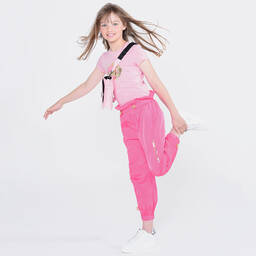 KARL LAGERFELD KIDS-Girls Pink Choupette T-Shirt | Childrensalon Outlet