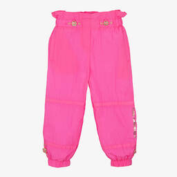 KARL LAGERFELD KIDS-Girls Pink & Gold Logo Trousers | Childrensalon Outlet