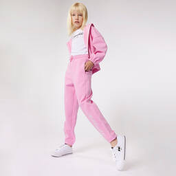 KARL LAGERFELD KIDS-Girls Pink Karl Signature Joggers | Childrensalon Outlet