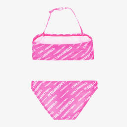 KARL LAGERFELD KIDS-مايو بيكيني لون زهري للبنات | Childrensalon Outlet