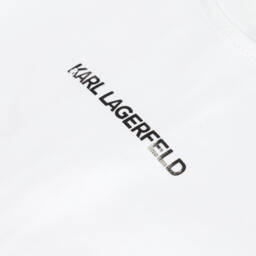 KARL LAGERFELD KIDS-Розовое и белое тафта для девочек | Childrensalon Outlet