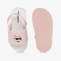 KARL LAGERFELD KIDS-Летние игривые розовые сандалии для девочек | Childrensalon Outlet
