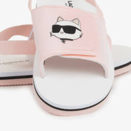 KARL LAGERFELD KIDS-Летние игривые розовые сандалии для девочек | Childrensalon Outlet