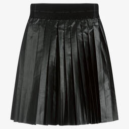 KARL LAGERFELD KIDS-تنورة تينز بناتي بكسرات لون أسود | Childrensalon Outlet