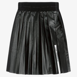 KARL LAGERFELD KIDS-تنورة تينز بناتي بكسرات لون أسود | Childrensalon Outlet