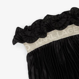 KARL LAGERFELD KIDS-Элегантная черная атласная юбка для девочек | Childrensalon Outlet