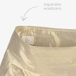 KARL LAGERFELD KIDS-شورت ذهبي لامع للبنات | Childrensalon Outlet