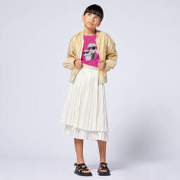 KARL LAGERFELD KIDS-تنورة عاجية ناعمة للبنات | Childrensalon Outlet