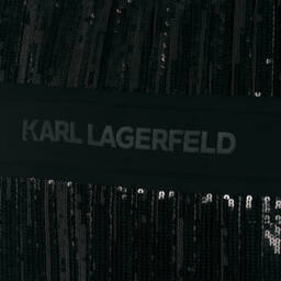 KARL LAGERFELD KIDS-Girls Sparkling Black T-Shirt Dress | Childrensalon Outlet