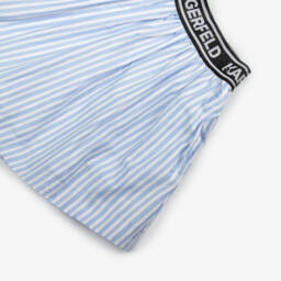 KARL LAGERFELD KIDS-Girls Sparkling Blue & White Skirt | Childrensalon Outlet
