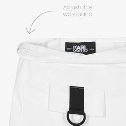 KARL LAGERFELD KIDS-Белая мини-юбка для девочек | Childrensalon Outlet