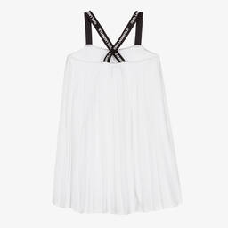 KARL LAGERFELD KIDS-Белое плиссированное платье | Childrensalon Outlet