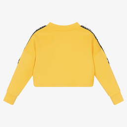 KARL LAGERFELD KIDS-Girls Yellow Logo Sweatshirt | Childrensalon Outlet