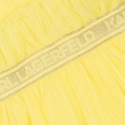 KARL LAGERFELD KIDS-فستان تول بطيات لون أصفر | Childrensalon Outlet