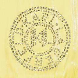 KARL LAGERFELD KIDS-Girls Yellow Rhinestone Bomber Jacket | Childrensalon Outlet
