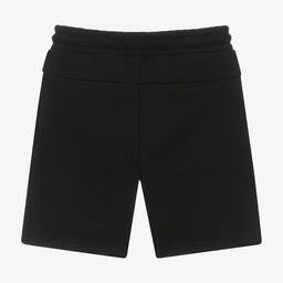 كارل لاغرفيلد كيدز-شورت برمودا قطن عضوي جيرسي لون أسود | Childrensalon Outlet