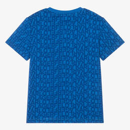 KARL LAGERFELD KIDS-Teen Boys Blue Cotton T-Shirt | Childrensalon Outlet