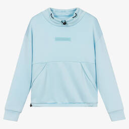 KARL LAGERFELD KIDS-Teen Boys Blue Logo Sweatshirt | Childrensalon Outlet