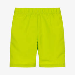 KARL LAGERFELD KIDS-Teen Boys Green Logo Swim Shorts | Childrensalon Outlet