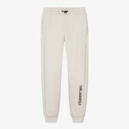 KARL LAGERFELD KIDS-Teen Boys Grey Jersey Logo Joggers | Childrensalon Outlet
