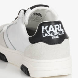 KARL LAGERFELD KIDS-Белые кожаные кроссовки на шнуровке | Childrensalon Outlet