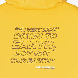 KARL LAGERFELD KIDS-Желтый топ с капюшоном | Childrensalon Outlet