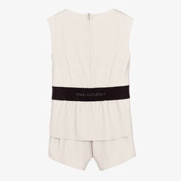 KARL LAGERFELD KIDS-Бежевый комбинезон из крепа | Childrensalon Outlet