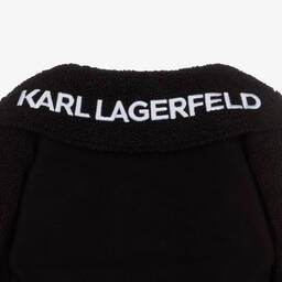 KARL LAGERFELD KIDS-Teen Girls Black Embroidered Coat | Childrensalon Outlet