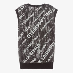 KARL LAGERFELD KIDS-Черное платье со стразами | Childrensalon Outlet