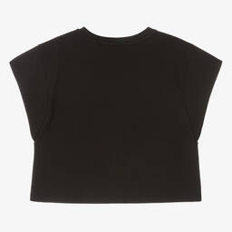 KARL LAGERFELD KIDS-Teen Girls Black Rhinestone Karl Ikonik T-Shirt | Childrensalon Outlet