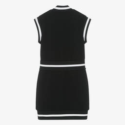 KARL LAGERFELD KIDS-Teen Girls Black & White Varsity Dress | Childrensalon Outlet