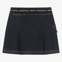 KARL LAGERFELD KIDS-Teen Girls Dark Blue Denim Skirt | Childrensalon Outlet