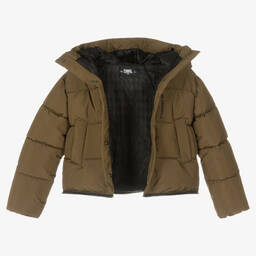 KARL LAGERFELD KIDS-Teen Girls Green 2-in-1 Puffer Coat | Childrensalon Outlet