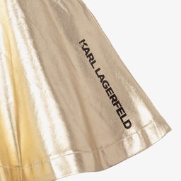 KARL LAGERFELD KIDS-Золотистая юбка цвета металлик для подростков | Childrensalon Outlet