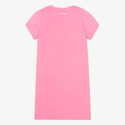 KARL LAGERFELD KIDS-Teen Girls Pink Karl Ikonik Cotton Dress | Childrensalon Outlet