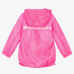 KARL LAGERFELD KIDS-Teen Girls Pink Windcheater Raincoat | Childrensalon Outlet