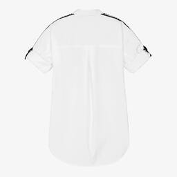 KARL LAGERFELD KIDS-Teen Girls White Logo Shirt Dress | Childrensalon Outlet