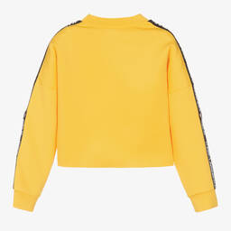 KARL LAGERFELD KIDS-Желтый топ из джерси с логотипной лентой | Childrensalon Outlet