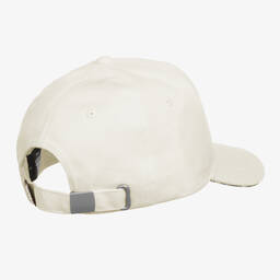 KARL LAGERFELD KIDS-Teen Ivory Cotton Patch Cap | Childrensalon Outlet