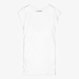 KARL LAGERFELD KIDS-Teen White Choupette Dress | Childrensalon Outlet