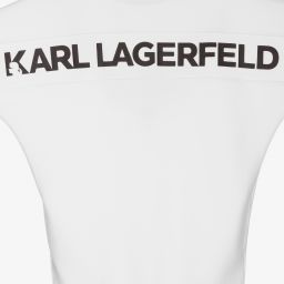 KARL LAGERFELD KIDS-Teen White Sweatshirt Dress | Childrensalon Outlet