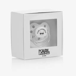 KARL LAGERFELD KIDS-Белая пустышка с Шупетт | Childrensalon Outlet