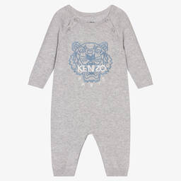 KENZO KIDS-Baby Boys Grey Tiger Romper | Childrensalon Outlet