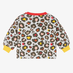 KENZO KIDS-Baby Girls Grey Animal Print Sweatshirt | Childrensalon Outlet