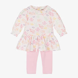 KENZO KIDS-Baby Girls Pink Cotton Leggings Set | Childrensalon Outlet