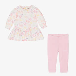 KENZO KIDS-Baby Girls Pink Cotton Leggings Set | Childrensalon Outlet