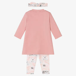 كينزو كيدز-طقم فستان قطن لون زهري للمولودات | Childrensalon Outlet