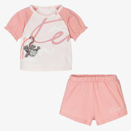KENZO KIDS-Розовый топ и шорты для малышек | Childrensalon Outlet