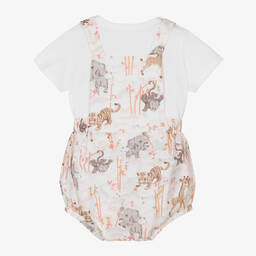 KENZO KIDS-Белая футболка и розовый песочник из хлопка для малышек | Childrensalon Outlet