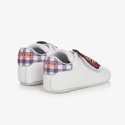 KENZO KIDS-Baby Girls White Leather Pre-Walker Shoes | Childrensalon Outlet